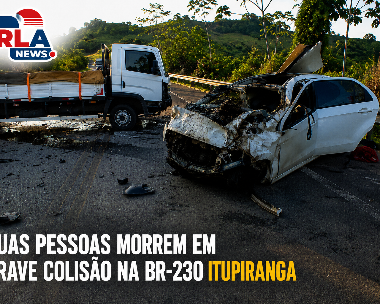 Foto da matéria: Duas pessoas morrem em grave acidente na BR-230, em Itupiranga