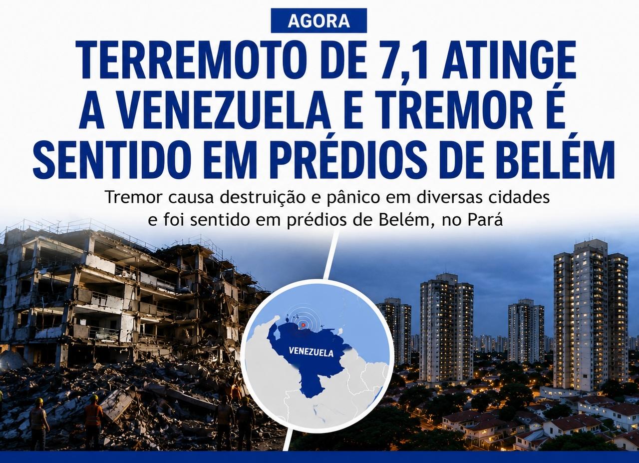 Foto da matéria: Terremoto de magnitude 7,1 atinge a Venezuela e tremor é sentido em prédios de Belém