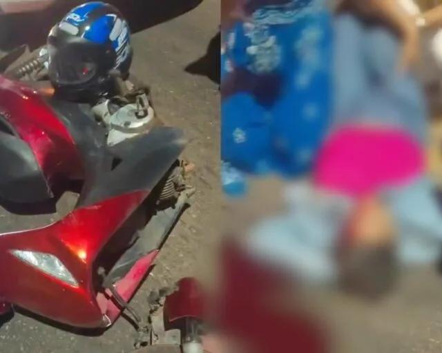 Foto da matéria: Mulher fica ferida em acidente de trânsito próximo ao Residencial Tiradentes, em Marabá